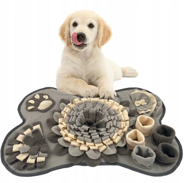 Mata węchowa dla psa, zabawka slowfood edukacyjna na smaczki - szara