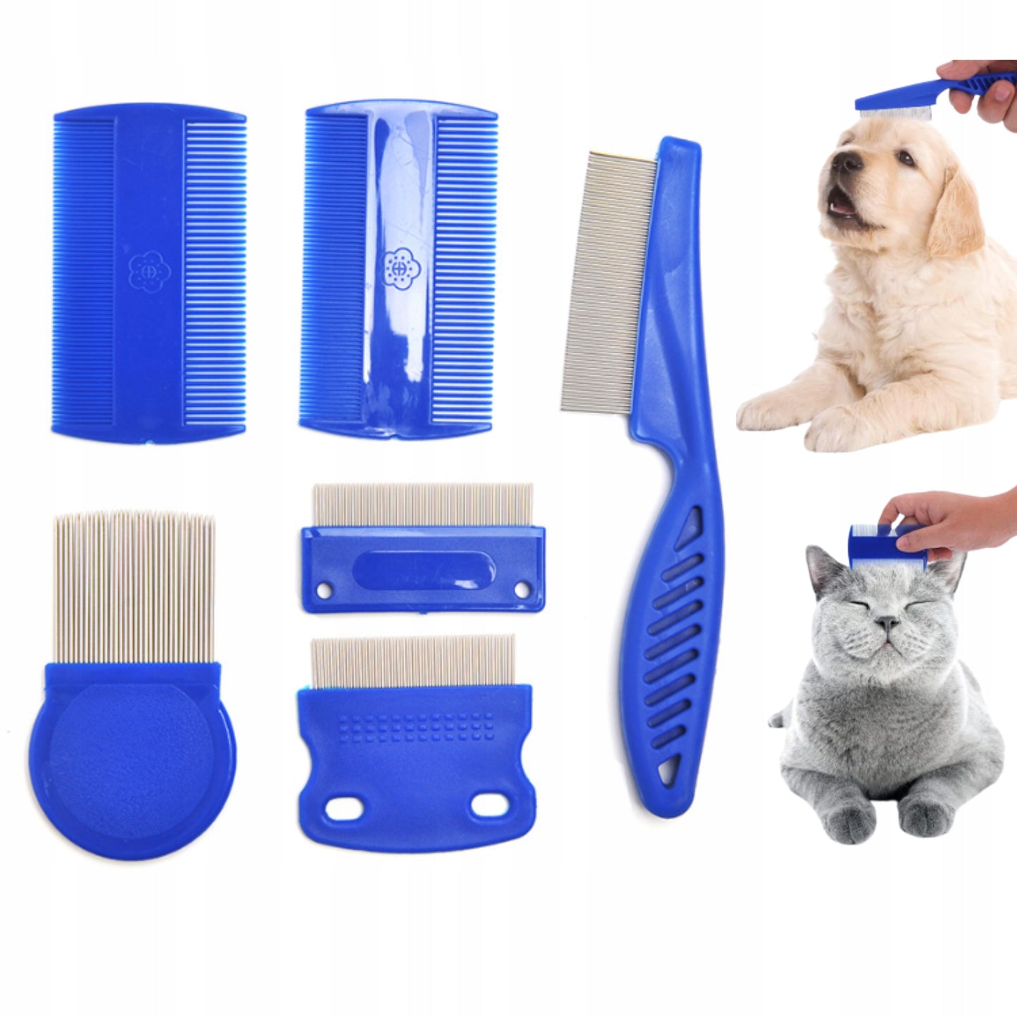 Zestaw grzebieni do wyczesywania sierści - 6szt