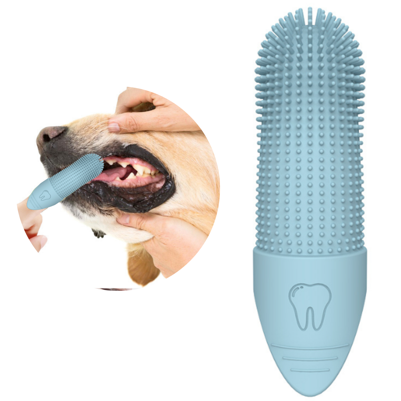 Silikonowe szczoteczki do mycia zębów dla psa