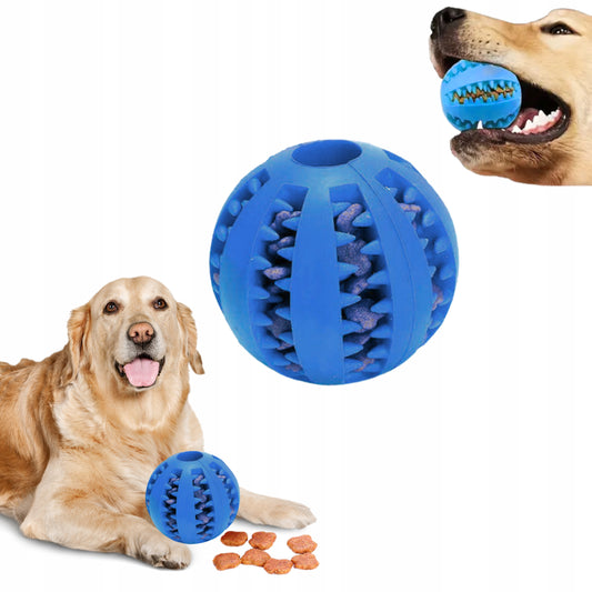 Piłka na przysmaki dla psa, gryzak na smaczki S 5cm - niebieska
