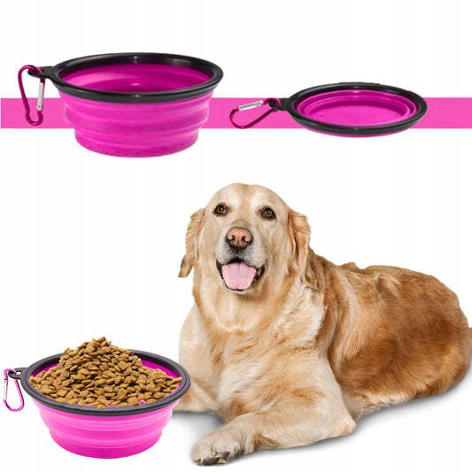 Miseczka turystyczna 0,35l składana - różowa