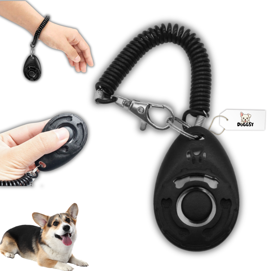 Clicker do szkolenia psa z opaską - czarny